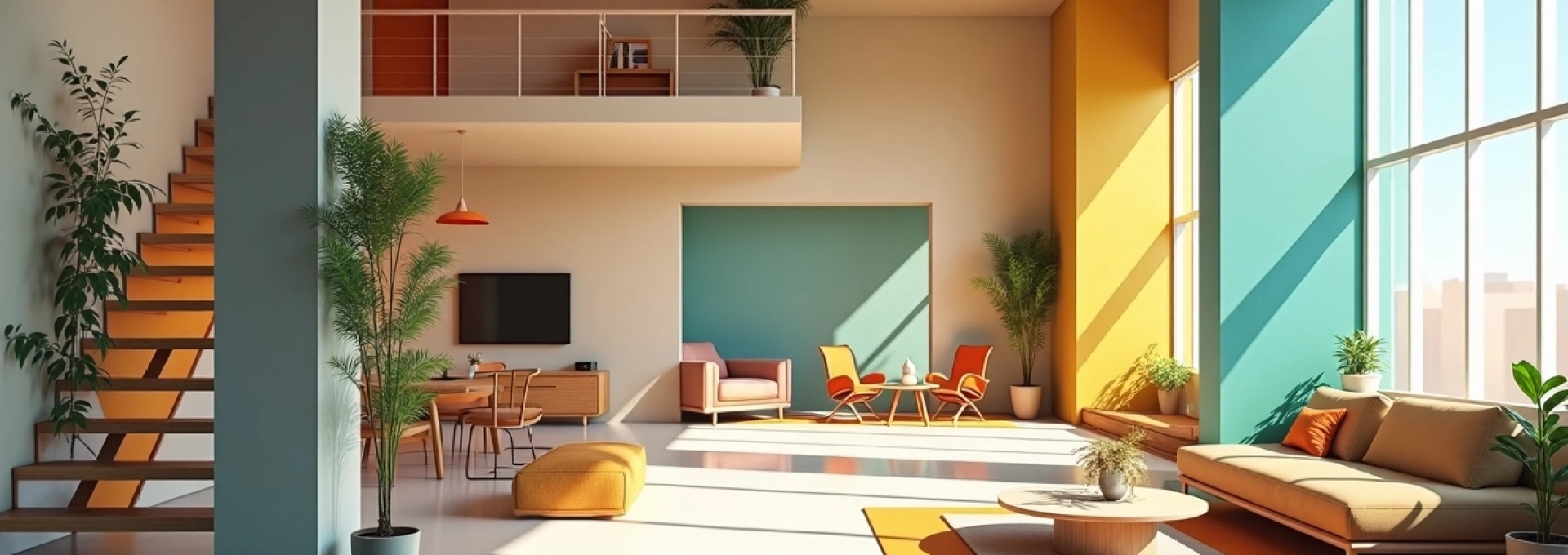 Diseño de interiores en espacios abiertos